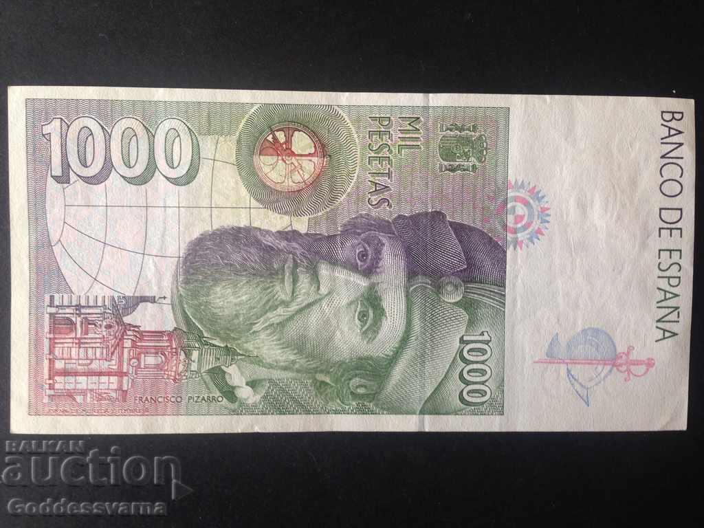 Spain 1000 Pesetas 1992 Pick 163 Ref 2072 with price 18.00 BGN | € 9.20 Spain 1000 Pesetas 1992 Pick 163 Ref 2072 with price 18.00 BGN | € 9.20