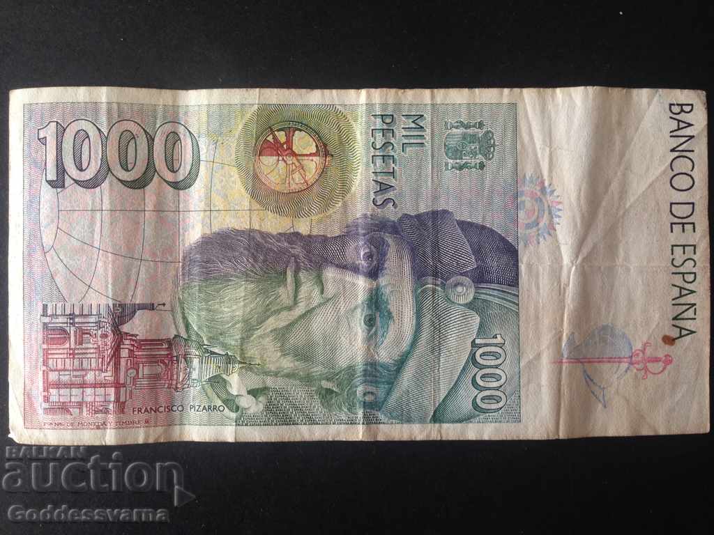 Spain 1000 Pesetas 1992 Pick 163 Ref 5628 with price 24.00 BGN | € 12.27 Spain 1000 Pesetas 1992 Pick 163 Ref 5628 with price 24.00 BGN | € 12.27