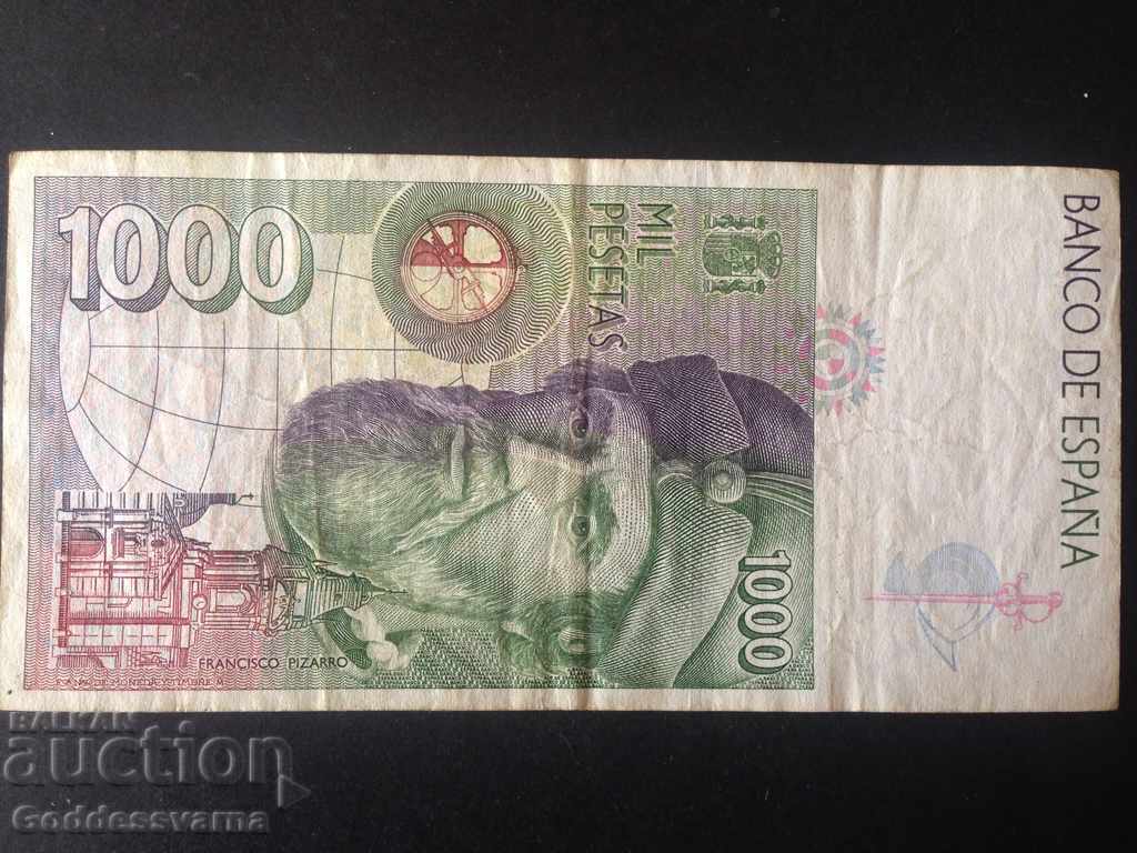 Spain 1000 Pesetas 1992 Pick 163 Ref 9109 with price 18.00 BGN | € 9.20 Spain 1000 Pesetas 1992 Pick 163 Ref 9109 with price 18.00 BGN | € 9.20