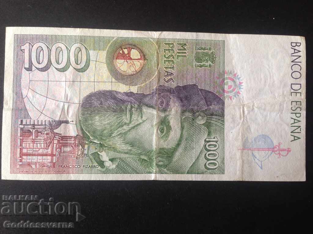 Spain 1000 Pesetas 1992 Pick 163 Ref 6174 with price 18.00 BGN | € 9.20 Spain 1000 Pesetas 1992 Pick 163 Ref 6174 with price 18.00 BGN | € 9.20