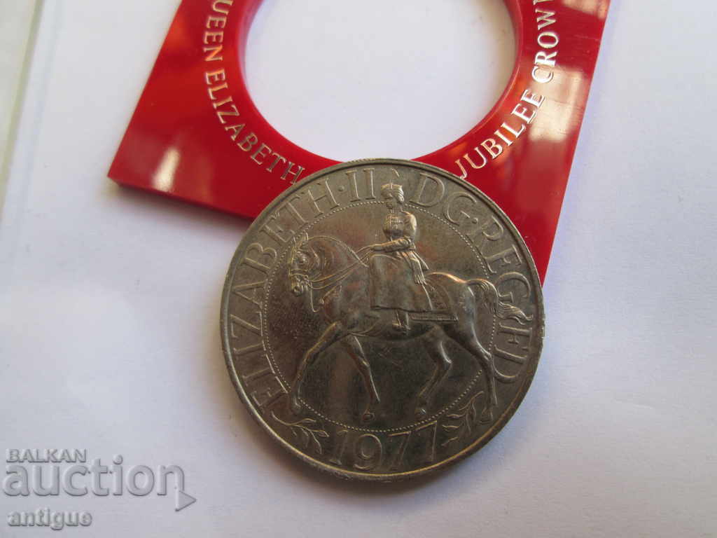 Queen Elisabet-1977 1977 SILVER JUBILEY CROWN - 6 Queen Elisabet-1977 1977 SILVER JUBILEY CROWN - 6