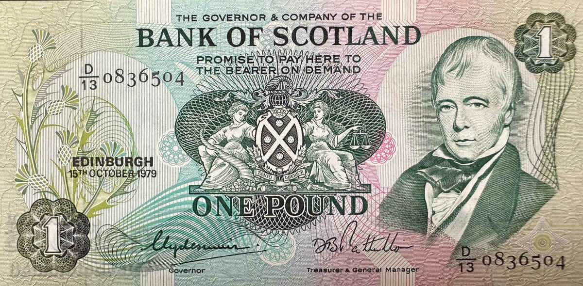 Scotland Bank of Scotland 1 Pound 1979 Pick 336 Ref 6504