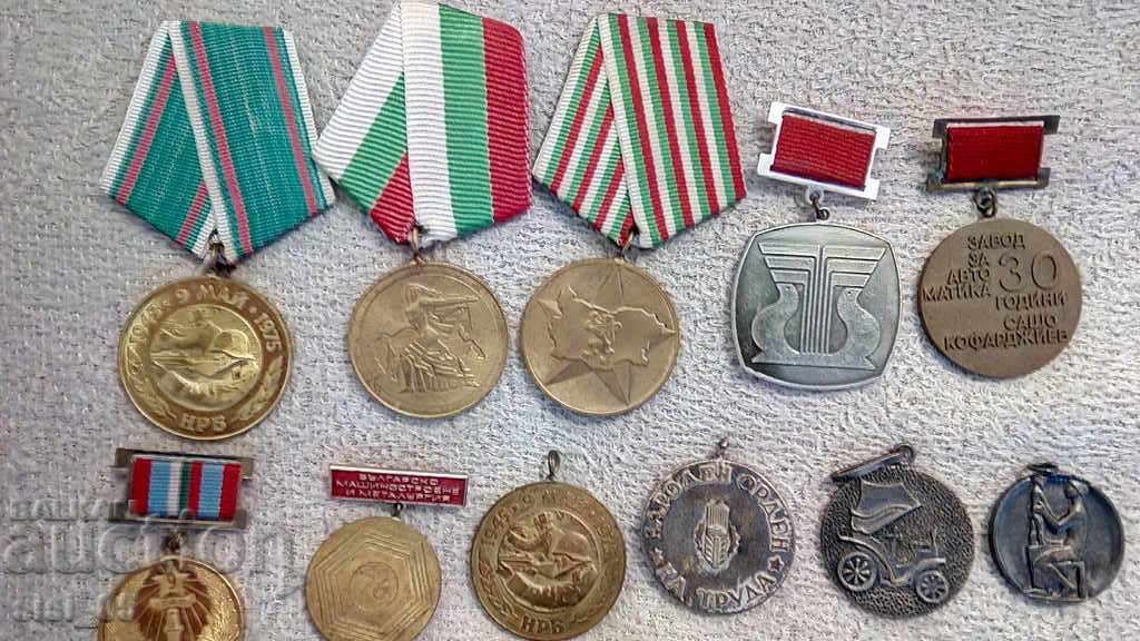 Lot 18 pcs. order, medal, badge of orders, medals with price 90.00 BGN | € 46.02 Lot 18 pcs. order, medal, badge of orders, medals with price 90.00 BGN | € 46.02