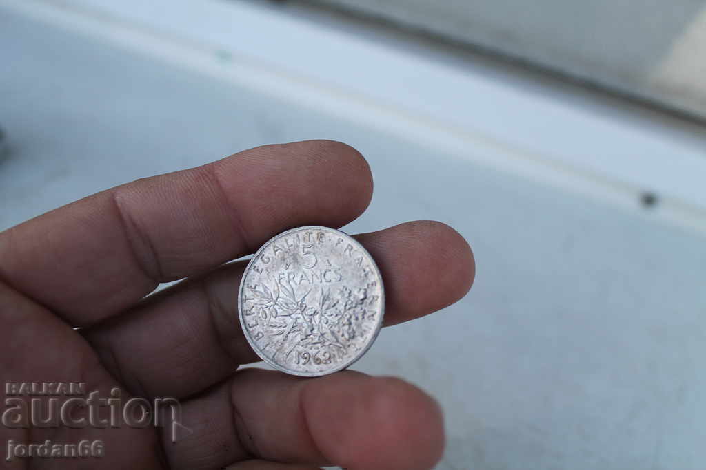 5 franci argint 1962