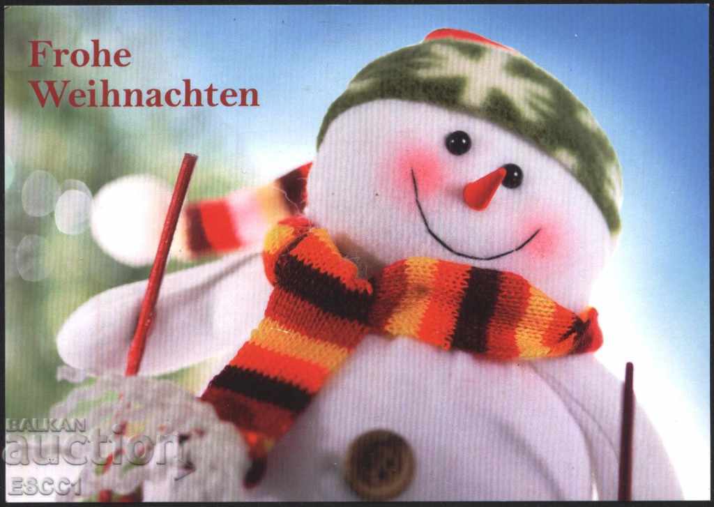 Postcard Christmas Snowman from Germany