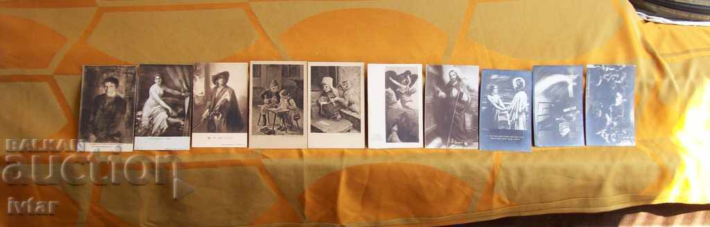Лот стари чуждестранни пощенски картички - 4