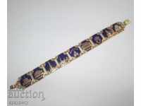 Ancient Russian Soviet Union gold plated bracelet with enamel