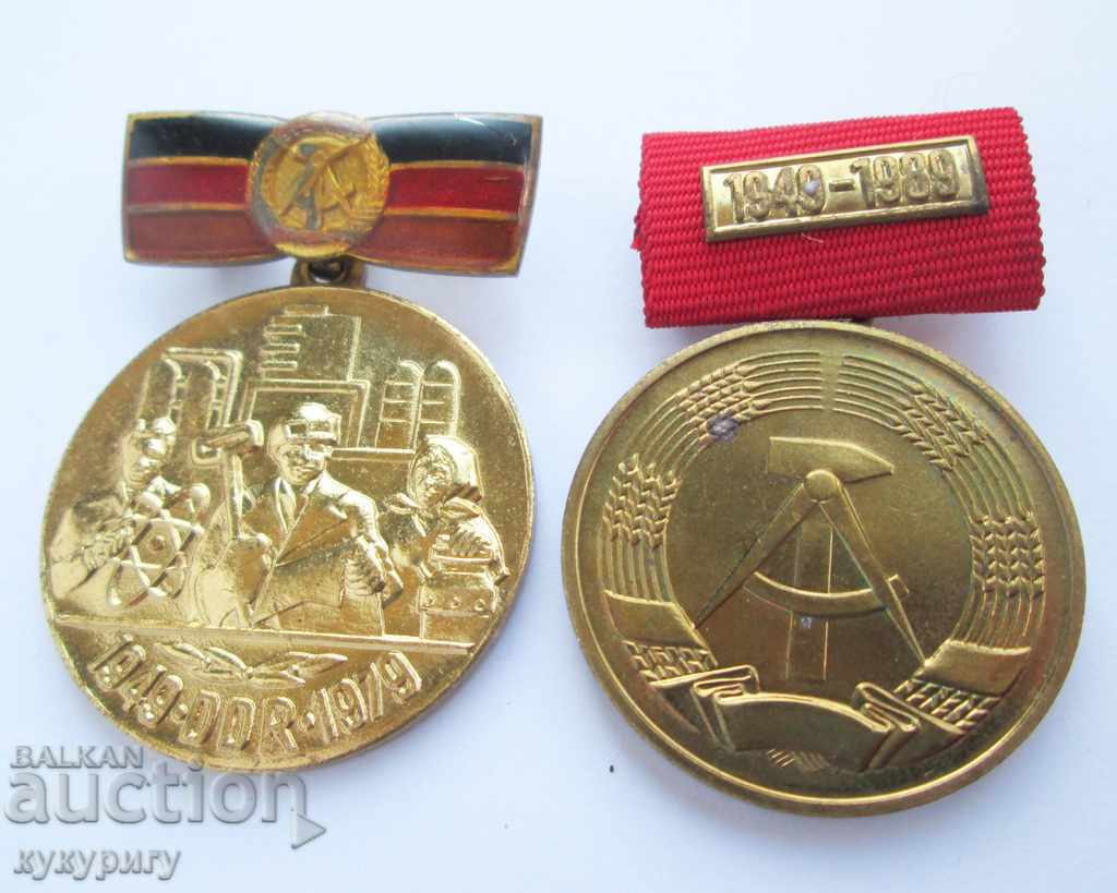 Lot of 6 different old Sots medals GDR East Germany - 5 Lot of 6 different old Sots medals GDR East Germany - 5