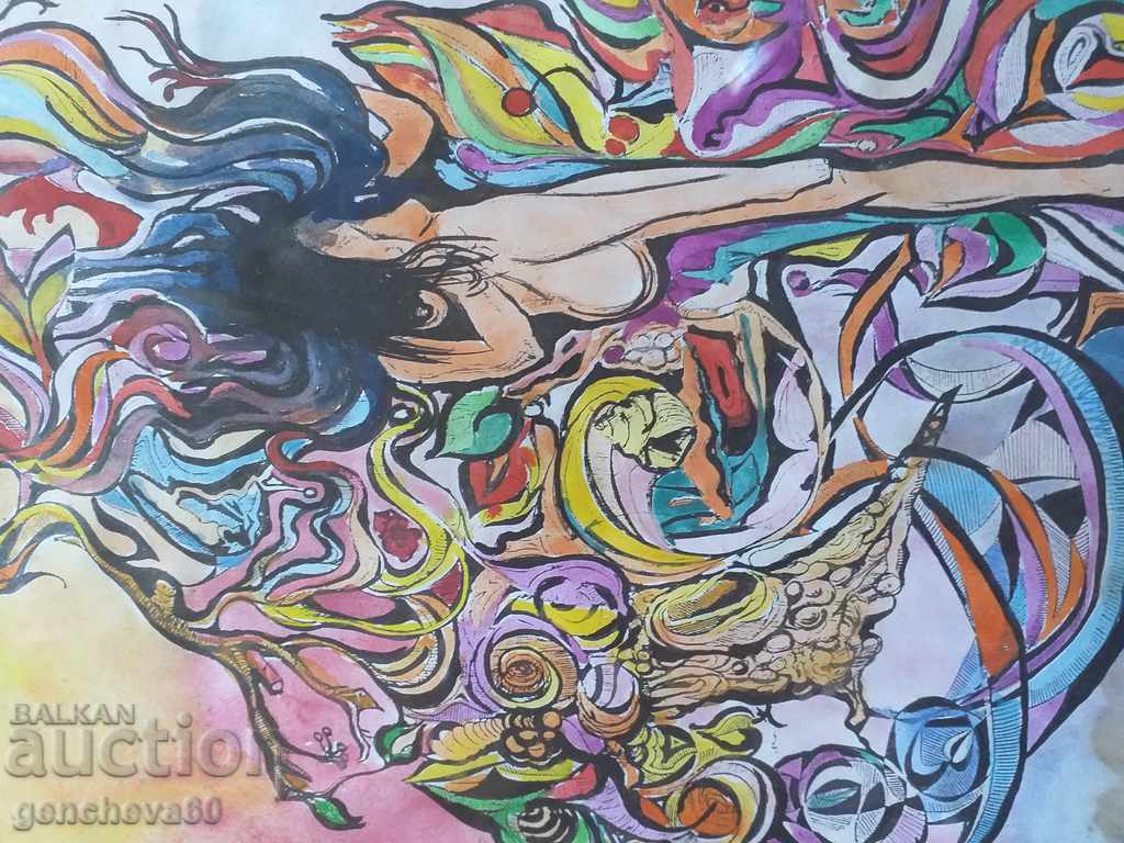 Author painting Yanko Penev "Nymph" 1997/watercolor - 7 Author painting Yanko Penev "Nymph" 1997/watercolor - 7