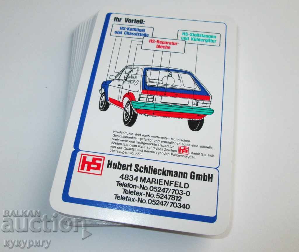 Προωθητικές γερμανικές κάρτες Belote Volkswagen Golf 1 Test 32