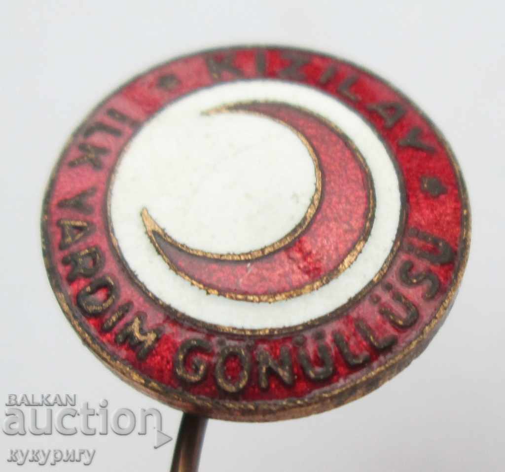 Delivery of Old Turkish Badge Volunteer Red Crescent Badge Delivery of Old Turkish Badge Volunteer Red Crescent Badge