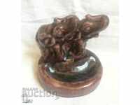 Pando Kiselinchev - "Elephants" ceramic colored glaze.