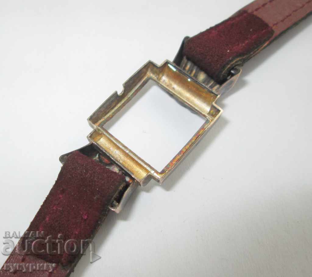 Old strap and silver lid women's wristwatch ART DECO - 6 Old strap and silver lid women's wristwatch ART DECO - 6