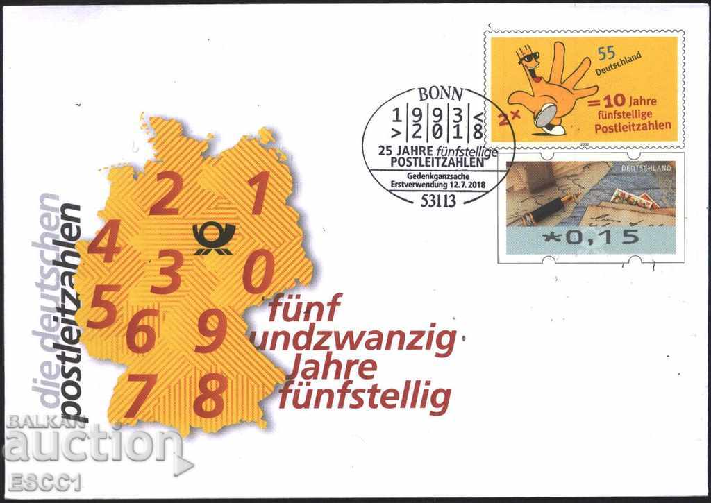 Първодневен плик Поща  2018 от Германия