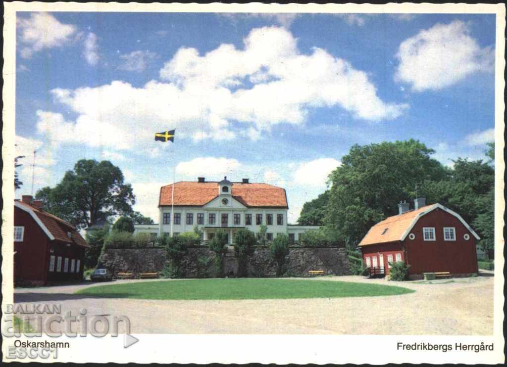 Postcard Oscarshamn Fredricksburg Manor from Sweden