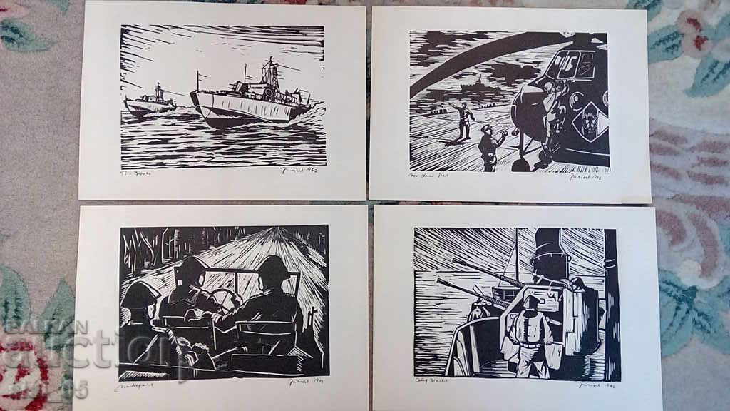 Lot 17 pcs. print, GDR graphics, Germany, Reich, ship, military with price 250.00 BGN | € 127.82 Lot 17 pcs. print, GDR graphics, Germany, Reich, ship, military with price 250.00 BGN | € 127.82