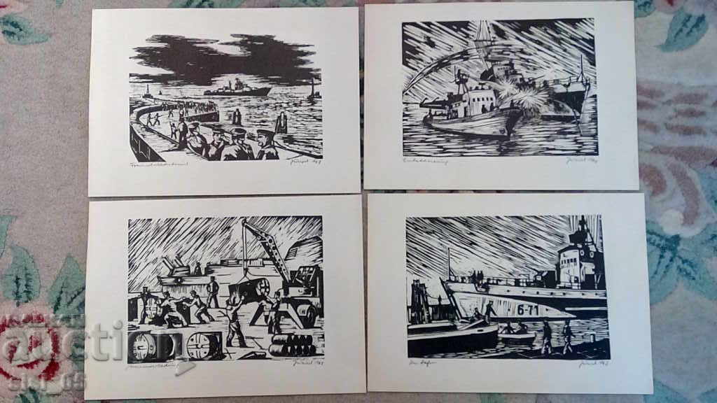 Auction Lot 17 pcs. print, GDR graphics, Germany, Reich, ship, military Auction Lot 17 pcs. print, GDR graphics, Germany, Reich, ship, military