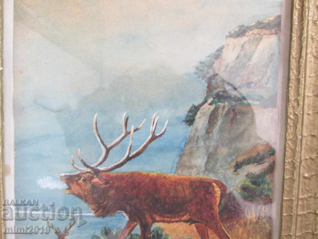 Auction Old watercolor, signed, 28x23cm Auction Old watercolor, signed, 28x23cm