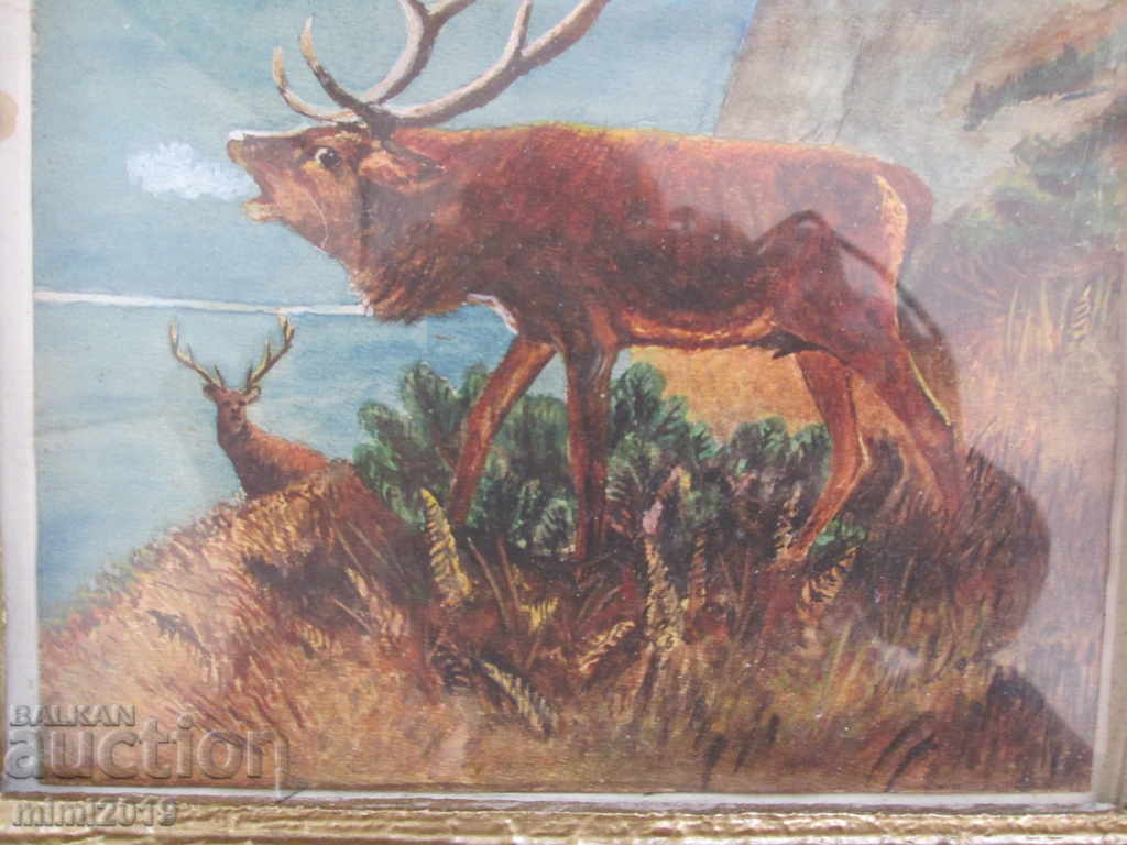 Delivery of Old watercolor, signed, 28x23cm Delivery of Old watercolor, signed, 28x23cm