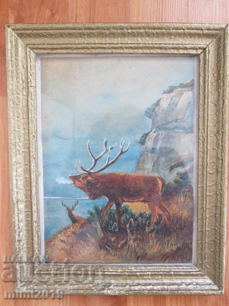 Old watercolor, signed, 28x23cm Old watercolor, signed, 28x23cm