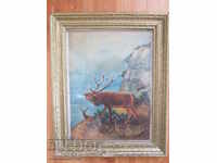 Стар акварел, подписан,28х23см.