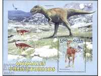 Чист блок Фауна Динозаври 2006 от Куба