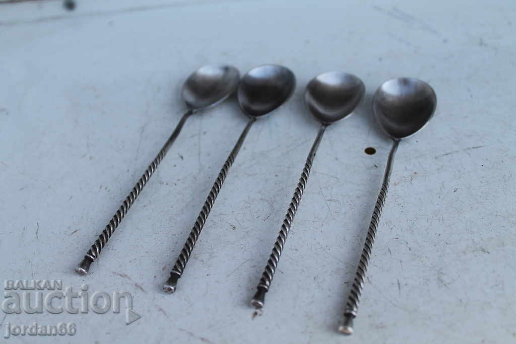 4 pcs. Russian silver spoons
