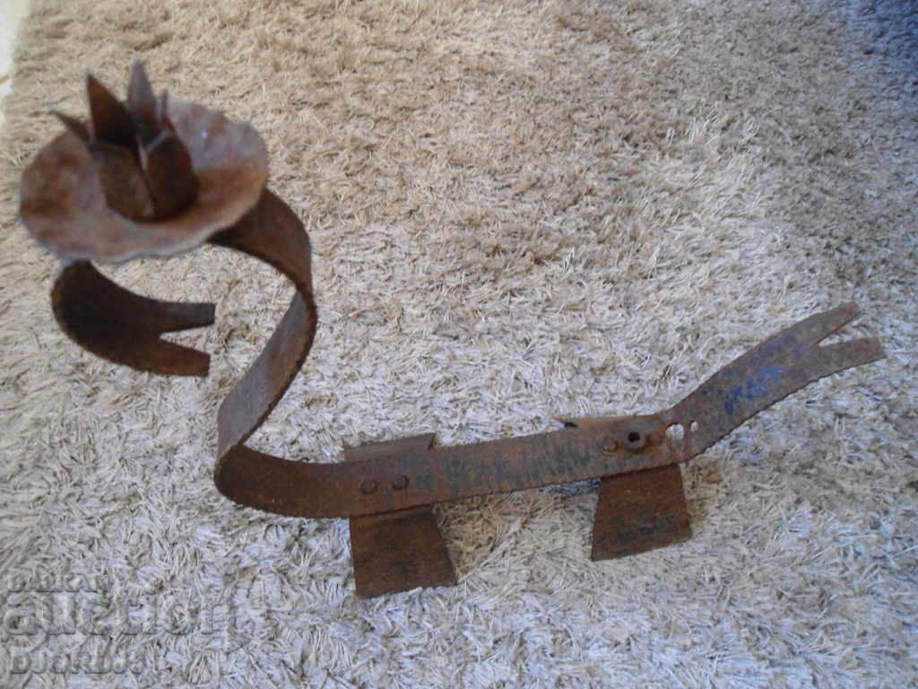 Old forged metal candlestick with price 7.00 BGN | € 3.58 Old forged metal candlestick with price 7.00 BGN | € 3.58