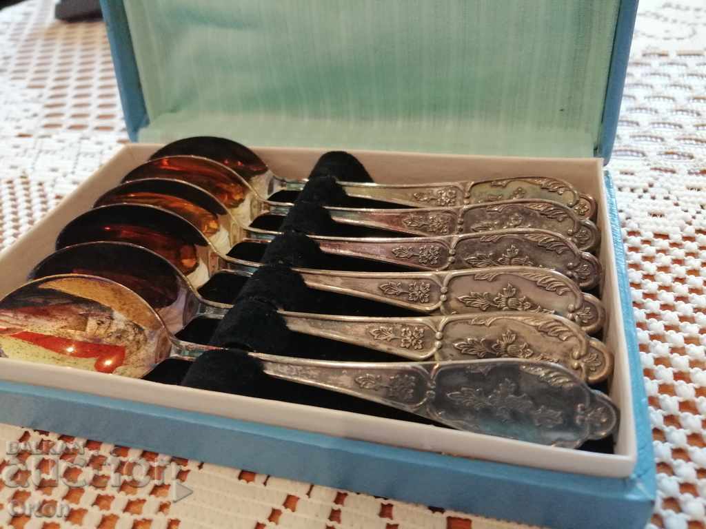 Antique silver plated coffee tea / silver spoon with price 75.00 BGN | € 38.35