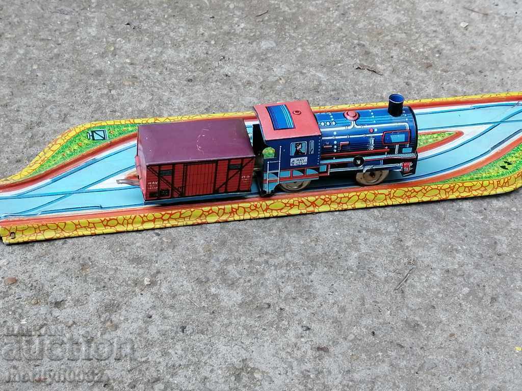 Children's tin toy locomotive wagon rails train roller coaster with price 75.00 BGN | € 38.35 Children's tin toy locomotive wagon rails train roller coaster with price 75.00 BGN | € 38.35