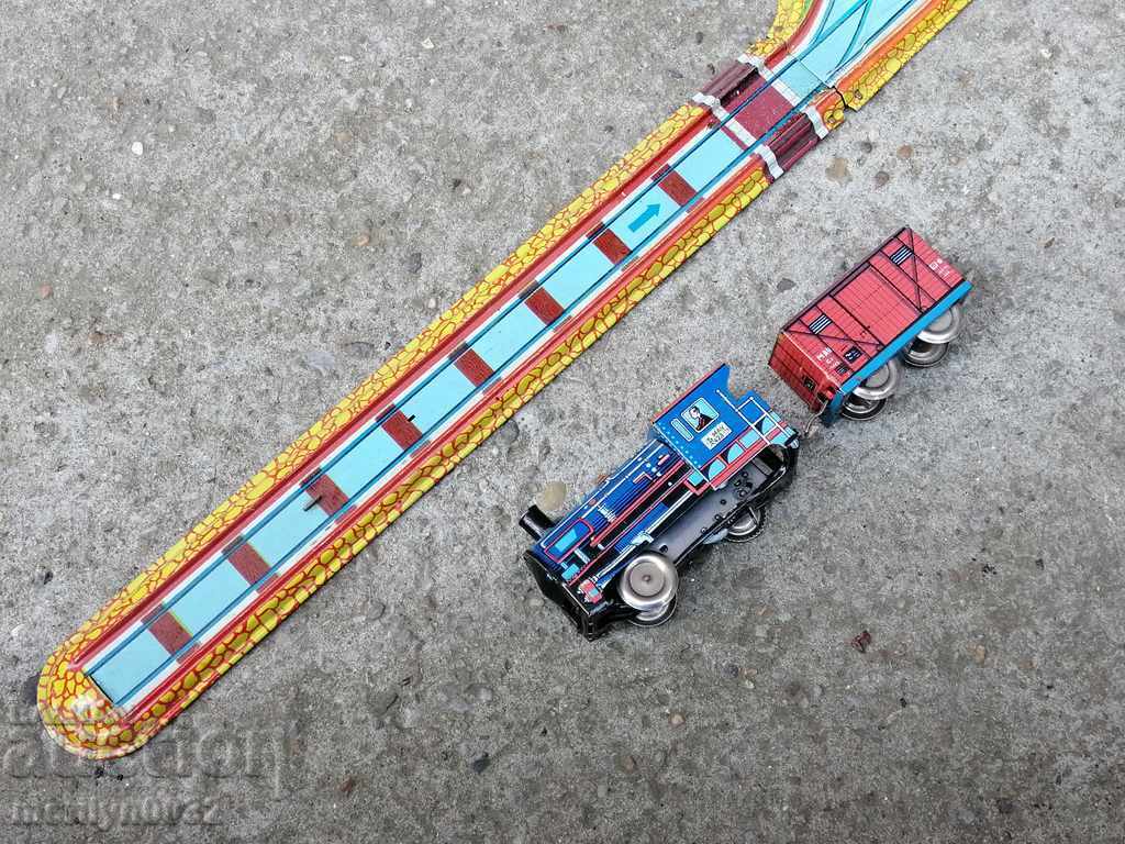 Children's tin toy locomotive wagon rails train roller coaster - 6 Children's tin toy locomotive wagon rails train roller coaster - 6