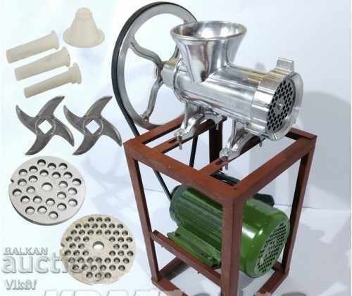 Electric Meat Grinder Aluminum 32 with electric motor