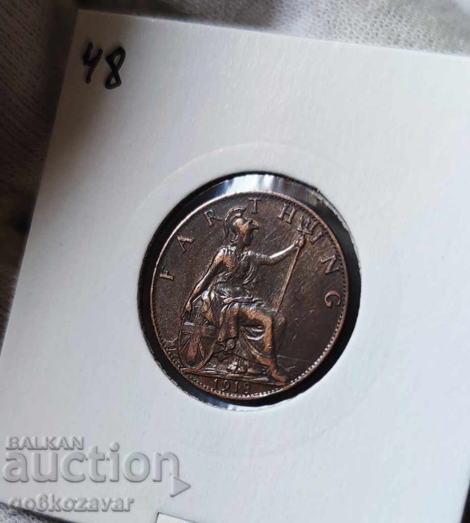 Great Britain 1 farthing 1918 - 5