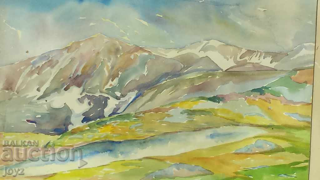 Auction OLD LANDSCAPE PAINTING 69 years old watercolor framed /signed Dabbof Auction OLD LANDSCAPE PAINTING 69 years old watercolor framed /signed Dabbof