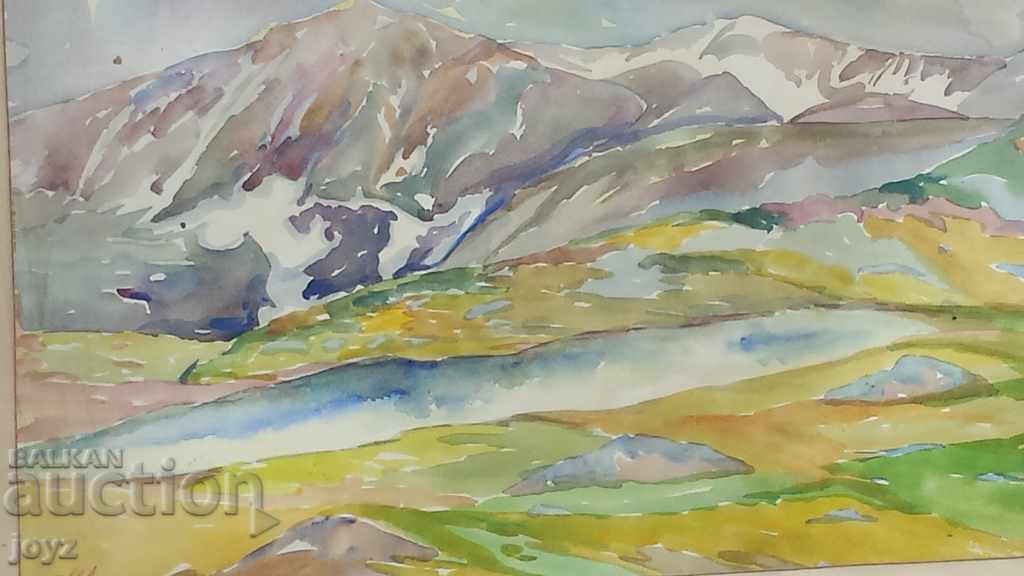 Delivery of OLD LANDSCAPE PAINTING 69 years old watercolor framed /signed Dabbof Delivery of OLD LANDSCAPE PAINTING 69 years old watercolor framed /signed Dabbof