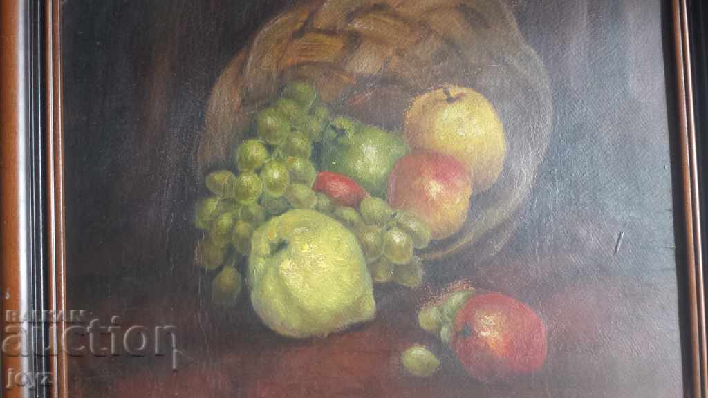 Auction  OLD STILL LIFE PAINTING (oil paints) 57 g. / unknown AUTHOR