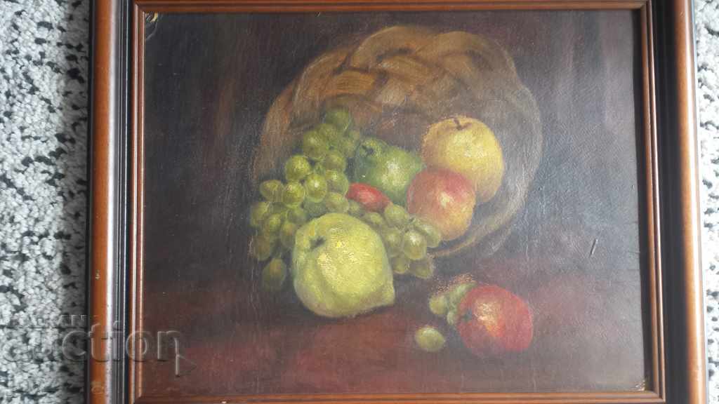 OLD STILL LIFE PAINTING (oil paints) 57 g. / unknown AUTHOR