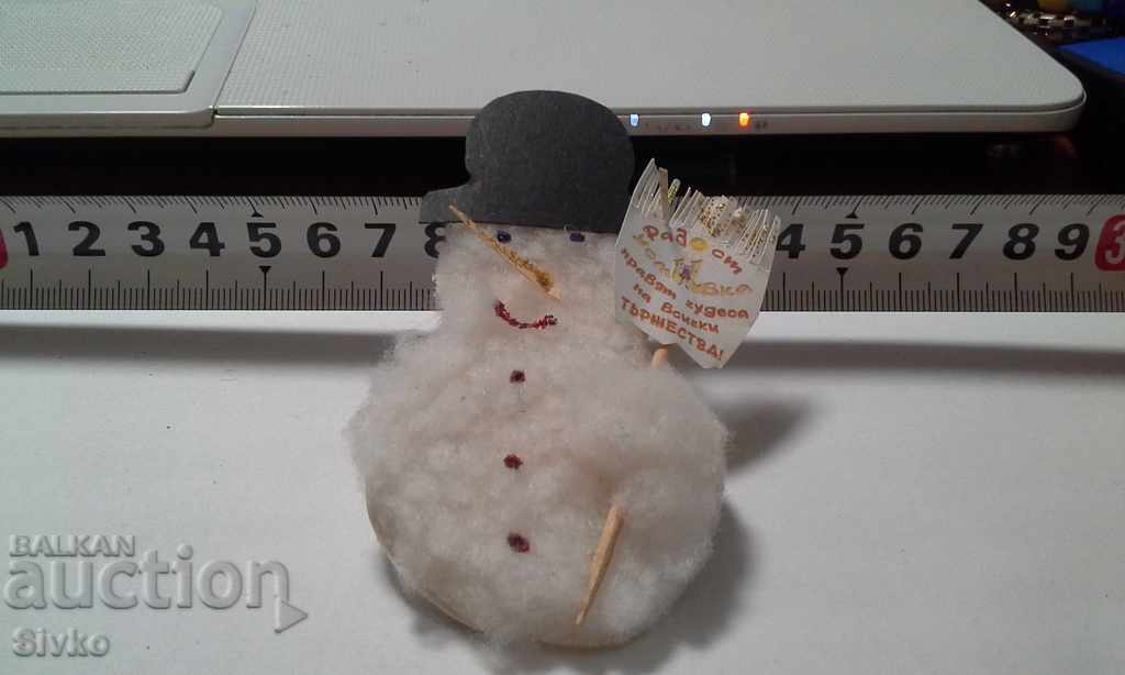 Χριστουγεννιάτικο διακοσμητικό σουβενίρ με χιονάνθρωπο