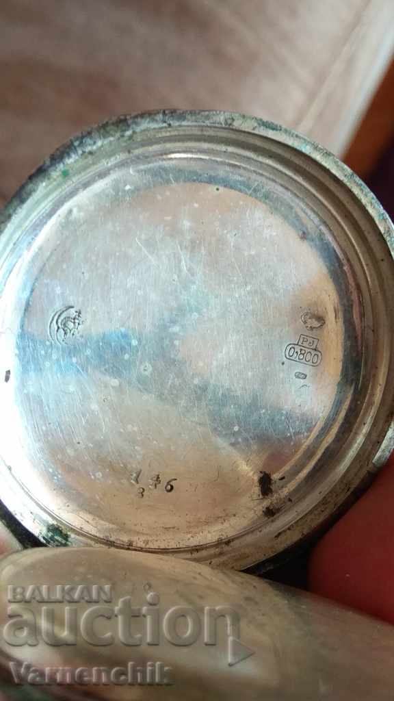 Pocket watch SILVER 2 lids Works perfectly - 6