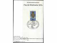 Special stamp card Mark Day 1975 Germany
