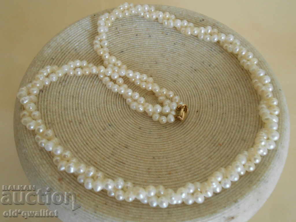 Delivery of Necklace of 585 gold and natural pearls, 2 in a row Delivery of Necklace of 585 gold and natural pearls, 2 in a row