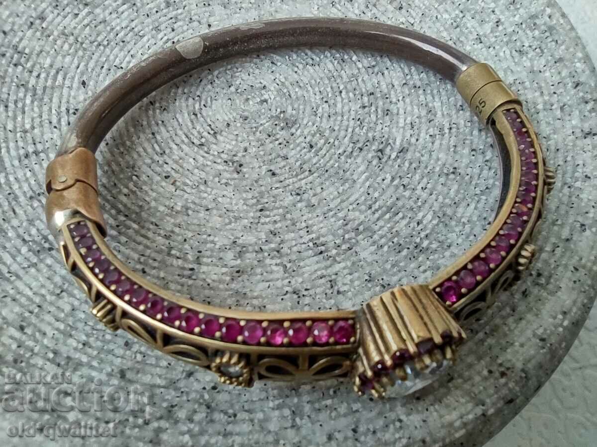 Very impressive BRACELET, silver 925, other alloy, Rubies with price 497.00 BGN | € 254.11