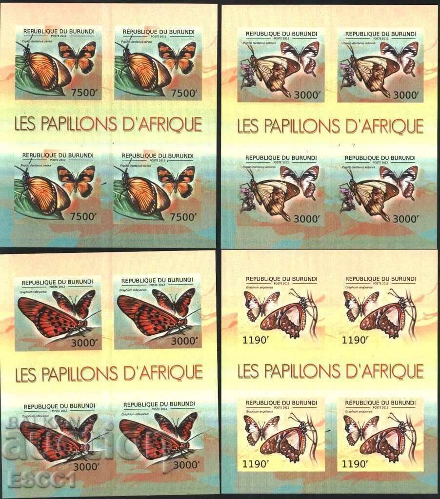 Pure Blocks Perforated Butterfly Fauna 2012 from Burundi