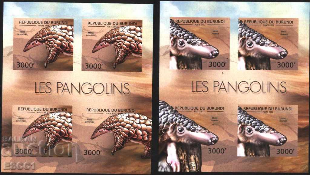 Pure Blocks Perforated Pangolin Birds 2012 from Burundi with price 90.00 BGN | € 46.02 Pure Blocks Perforated Pangolin Birds 2012 from Burundi with price 90.00 BGN | € 46.02