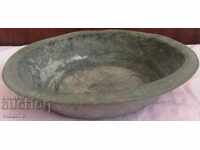 стара медна чиния с печат