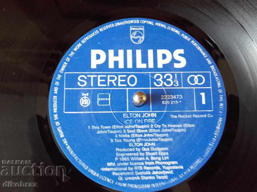 Auction Elton John - Ice on fire Auction Elton John - Ice on fire