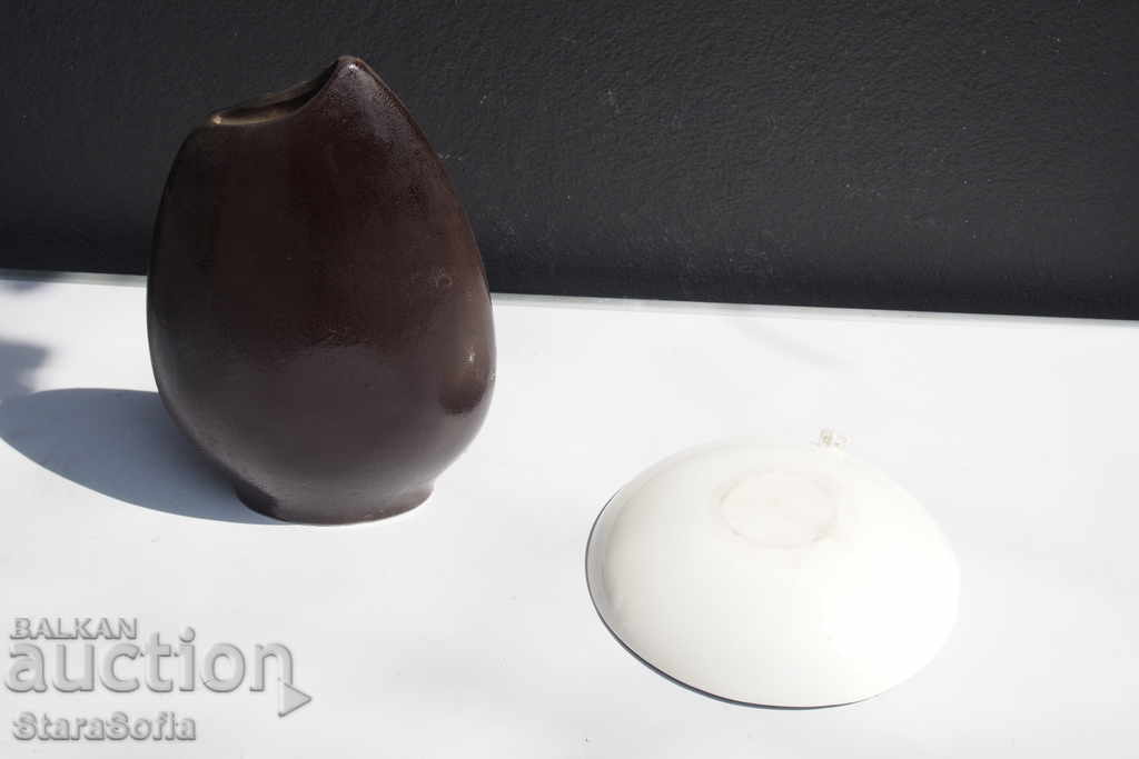 Delivery of Bulgarian Author Set of Ceramic Cup and Vase Delivery of Bulgarian Author Set of Ceramic Cup and Vase