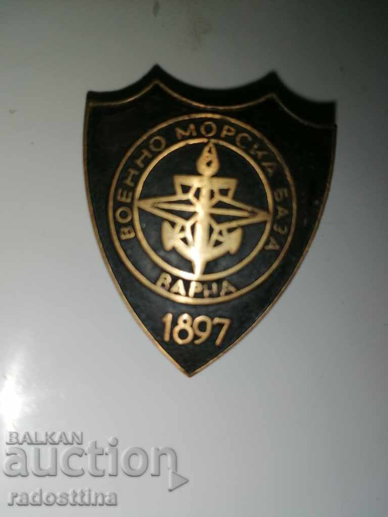 Bronze Badge Badge Military Marine Base Varna 1897 with price 99.99 BGN | € 51.12 Bronze Badge Badge Military Marine Base Varna 1897 with price 99.99 BGN | € 51.12