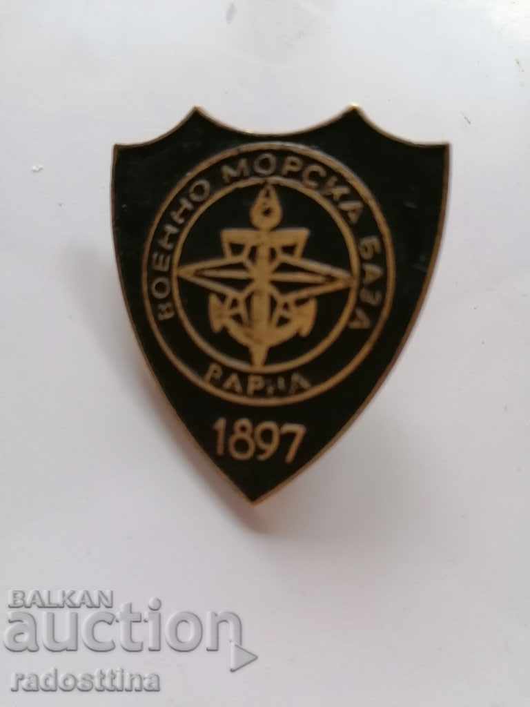 Bronze Badge Badge Military Marine Base Varna 1897