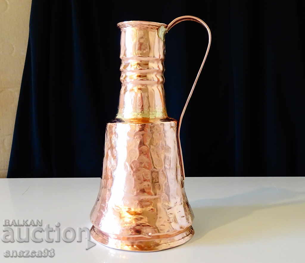 Antique copper jug 22 cm.